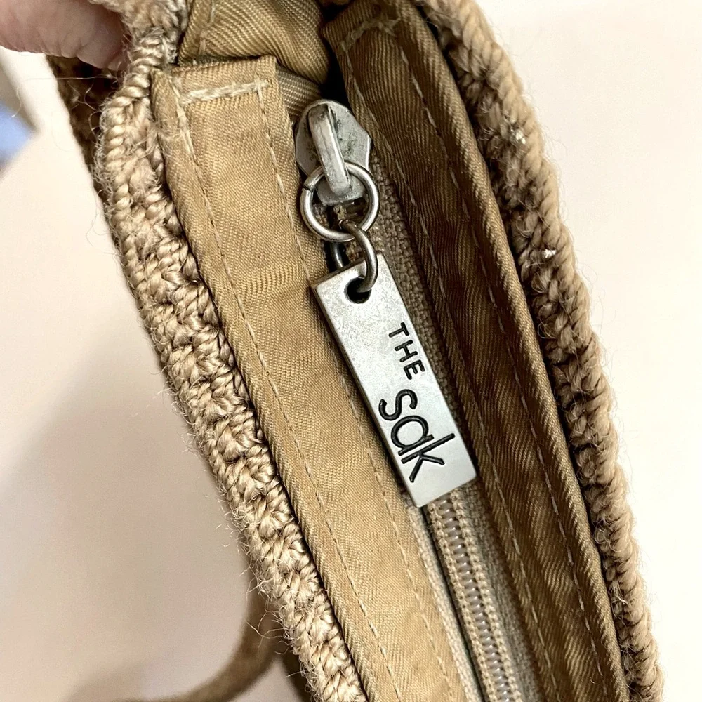 The Sak- Classic neutral crocheted Boho crossbody bag.In great condition.